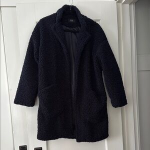 navy teddy Women's Coat